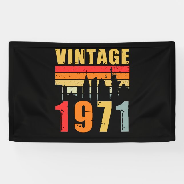 Vintages Jahr 1971 Banner (Horizontal)