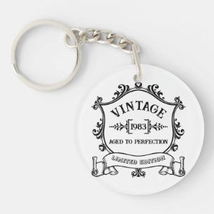 Vintages Jahr bis zum perfekten Geburtsjahr Schlüsselanhänger