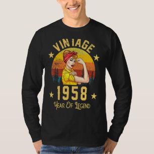Vintages Jahr der Legende 1958 Geburtstag 64 T-Shirt