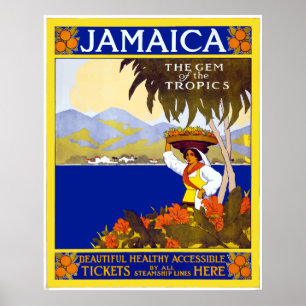 Vintages Jamaica-Reiseplakat Poster