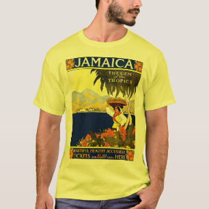 Vintages Jamaica Travel Illustration Poster T-Shirt