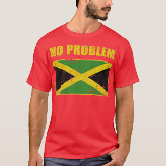 Vintages Jamaika-kein Problem Jamaikanische Flagge T-Shirt