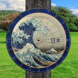 Vintages Japan, große Wave off Kanagawa Art 日 本 Dartscheibe