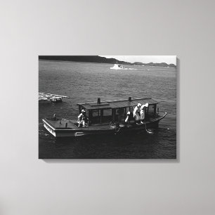 Vintages Japan Mie Mikimoto Island Pearl Tauchboot Leinwanddruck