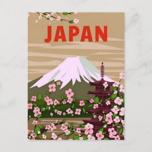 Vintages Japan tokyo Travel Aquarell Asien Postkarte