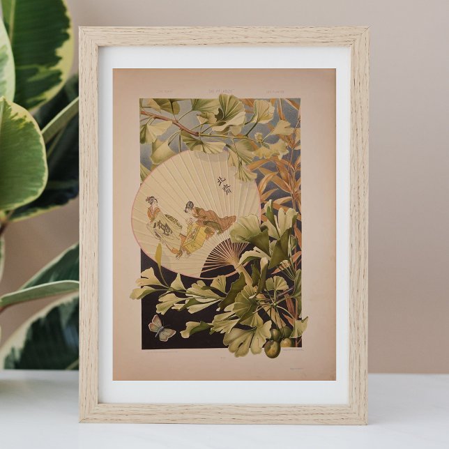 Vintages japanisches Fan Vintage Wandkunstposter Poster (Von Creator hochgeladen)