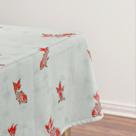 Vintages japanisches Goldfisch-Wiederholmuster Tischdecke