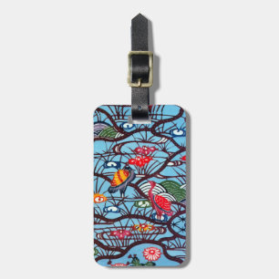 Vintages japanisches Kimono-Gewebe (Bingata) Gepäckanhänger