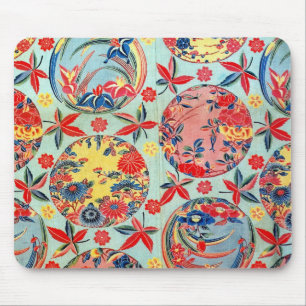 Vintages japanisches Kimono-Gewebe (Bingata) Mousepad