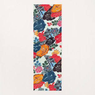 Vintages japanisches Kimono-Gewebe (Bingata) Yogamatte