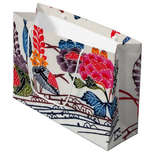 Vintages japanisches Kimono Textile (Bingata) Große Geschenktüte