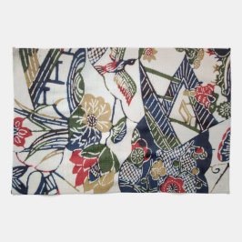 Vintages japanisches Kimono Textile (Bingata) Handtuch