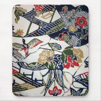 Vintages japanisches Kimono Textile (Bingata) Mousepad
