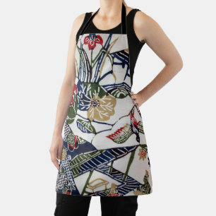 Vintages japanisches Kimono Textile (Bingata) Schürze