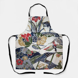 Vintages japanisches Kimono Textile (Bingata) Schürze