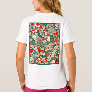 Vintages japanisches Koi-Fish-Mustergemälde T-Shirt