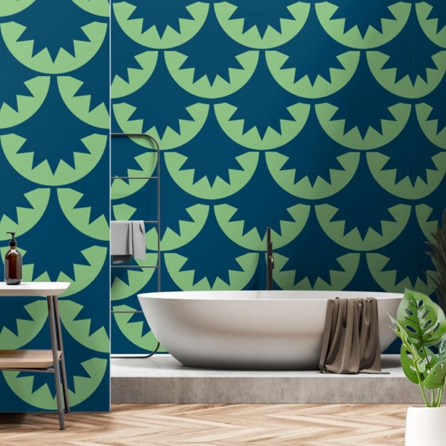 Vintages japanisches Koi Fish Scales Muster Tapete (Von Creator hochgeladen)