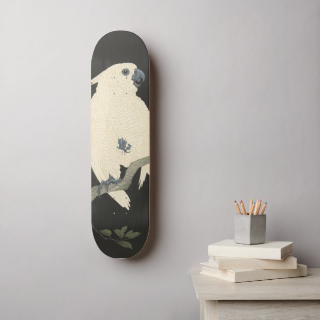 Vintages japanisches Kunstcockatoo Skateboard (Wandkunst)