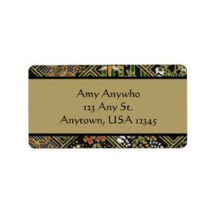 Vintages japanisches Muster Adressaufkleber