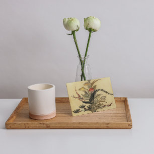 Vintages japanisches Pergament Save the Date Ankündigungspostkarte