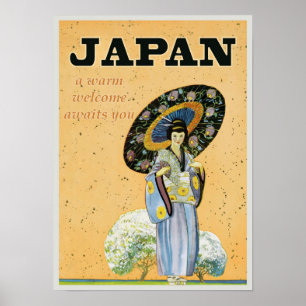 Vintages japanisches Reiseplakat Poster