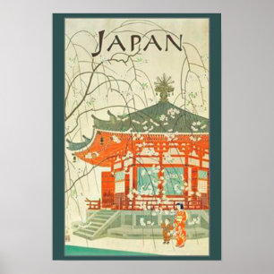 Vintages japanisches Reiseplakat Poster