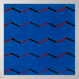 Vintages japanisches Textil-Holzblock-Druckposter Poster