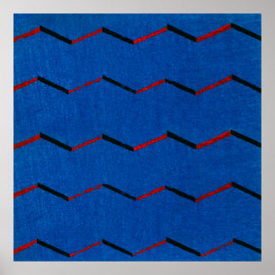 Vintages japanisches Textil-Holzblock-Druckposter Poster