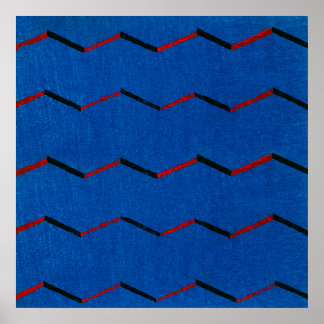 Vintages japanisches Textil-Holzblock-Druckposter Poster