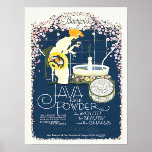 Vintages Java-Face Beauty Powder Poster