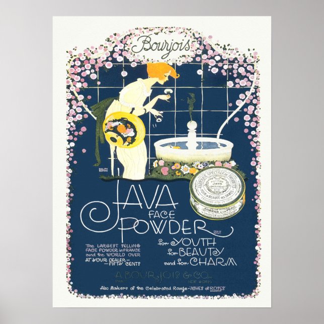 Vintages Java-Face Beauty Powder Poster (Vorne)