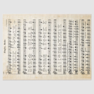 Vintages Jingle Bells Tissue Paper und Decoupage Seidenpapier