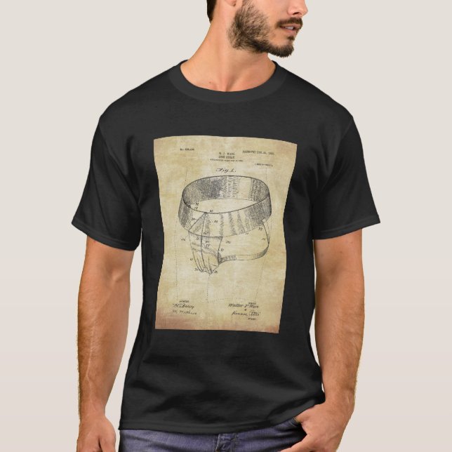 Vintages Jock-Strap-Patent T-Shirt (Vorderseite)