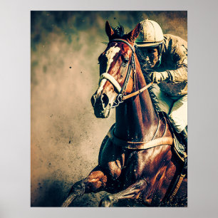 Vintages Jockey Horst Racing Art Poster