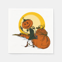 Vintages Johannisantern Halloween Napkins