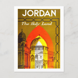 Vintages Jordan Travel Poster Postkarte