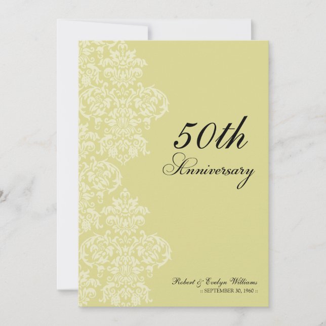 Vintages Jubiläum Party Invite (Champagner) Einladung (Vorderseite)