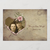 Vintages Jubiläum Postcard Open House Einladung