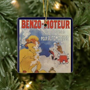 Vintages Jugendstil, antike Frauenwagen Keramikornament