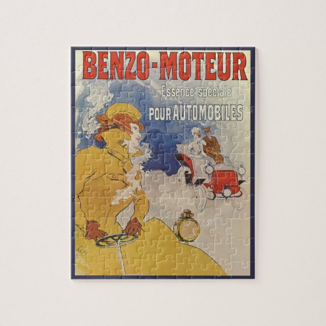 Vintages Jugendstil, antike Frauenwagen Puzzle (Vertikal)