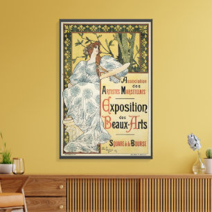 Vintages Jugendstil, Ausstellung des Beaux Arts Leinwanddruck