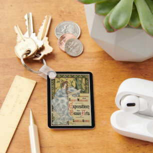 Vintages Jugendstil, Ausstellung des Beaux Arts Schlüsselanhänger