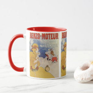 Vintages Jugendstil, Benzo Moteur von Jules Cheret Tasse