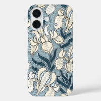 Vintages Jugendstil, Blue Garden Iris Blume