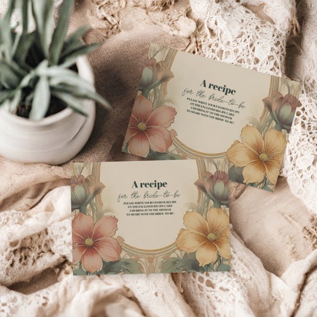 Vintages Jugendstil-Brautparty Begleitkarte (Von Creator hochgeladen)