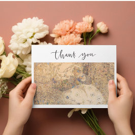 Vintages Jugendstil-Brautparty Dankeschön-Karte Feiertagskarte