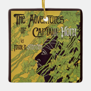 Vintages Jugendstil-Buch, Kapitän Horn Adventures Keramikornament