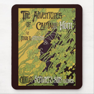 Vintages Jugendstil-Buch, Kapitän Horn Adventures Mousepad
