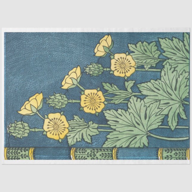 Vintages Jugendstil-Butterbuch Seidenpapier (Vorderseite)