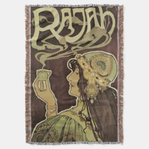 Vintages Jugendstil-Café Rajah, Frau mit Kaffee Decke